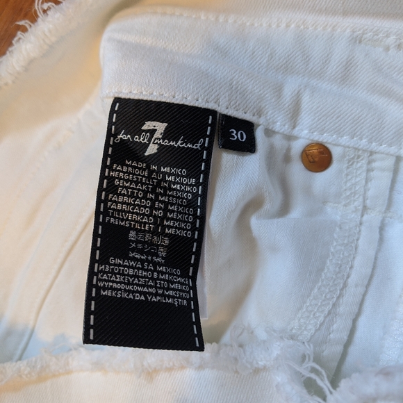 7 for all Mankind White Paper Bag Jeans Size 31 - Picture 10 of 12